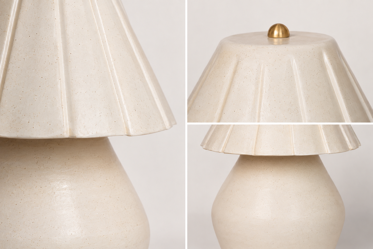 Pleated Ceramic Lamp