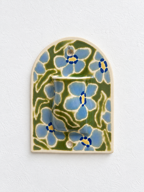 Blue Flora Wall Vase