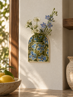 Blue Flora Wall Vase