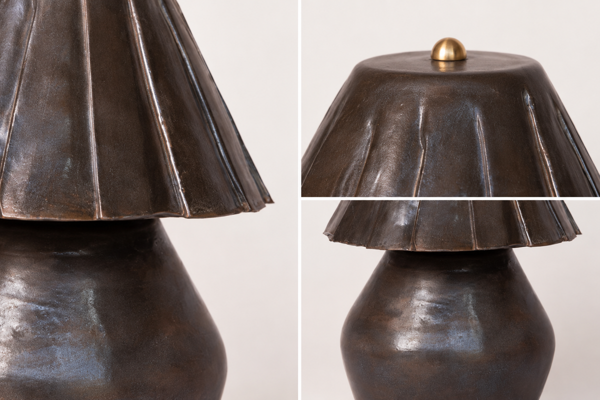 Pleated Ceramic Lamp