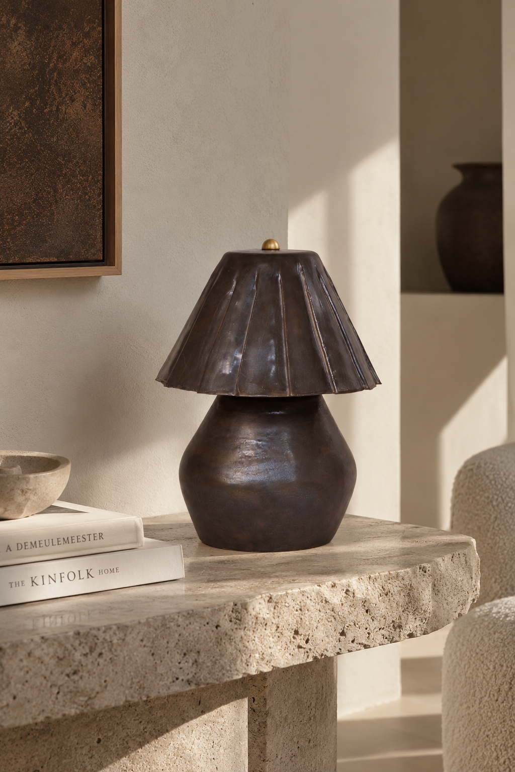 Pleated Ceramic Lamp