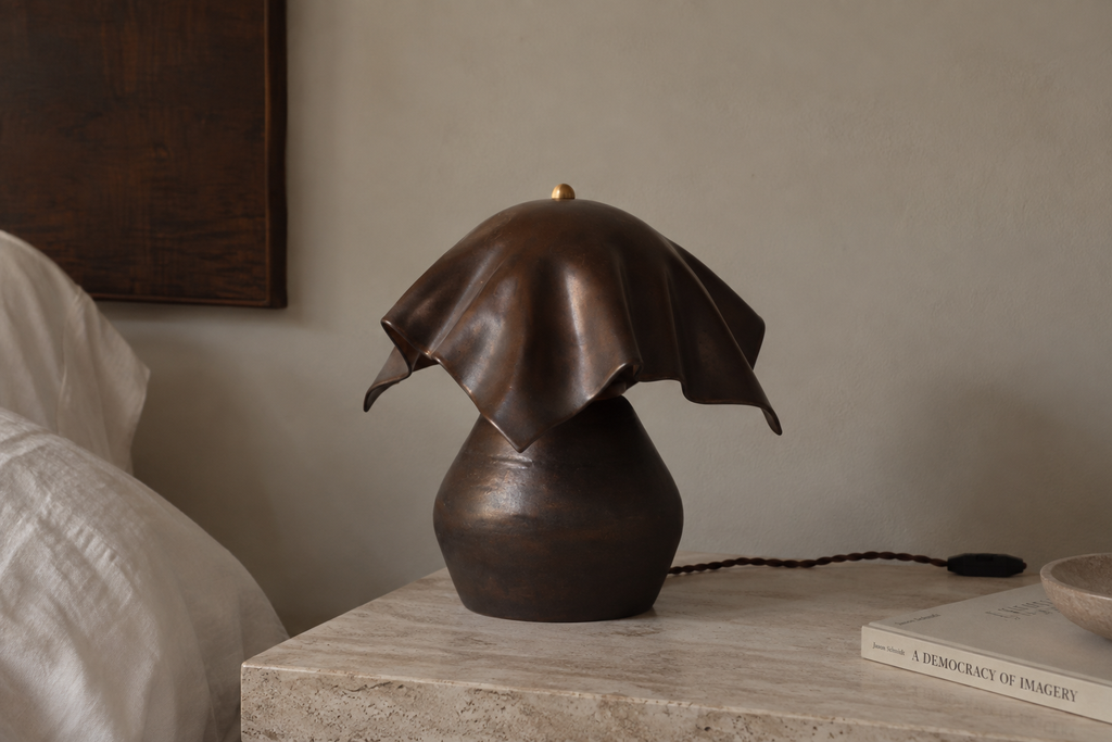 Draped Ceramic Lamp
