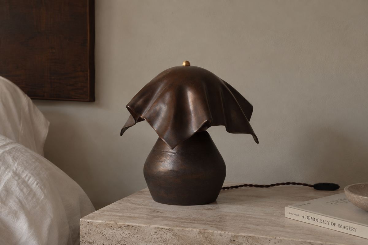 Draped Ceramic Lamp