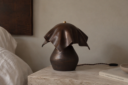 Draped Ceramic Lamp