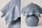 Denim Paisley Floral Lamp