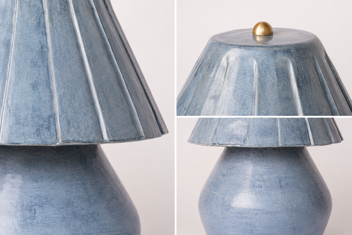 Pleated Ceramic Lamp