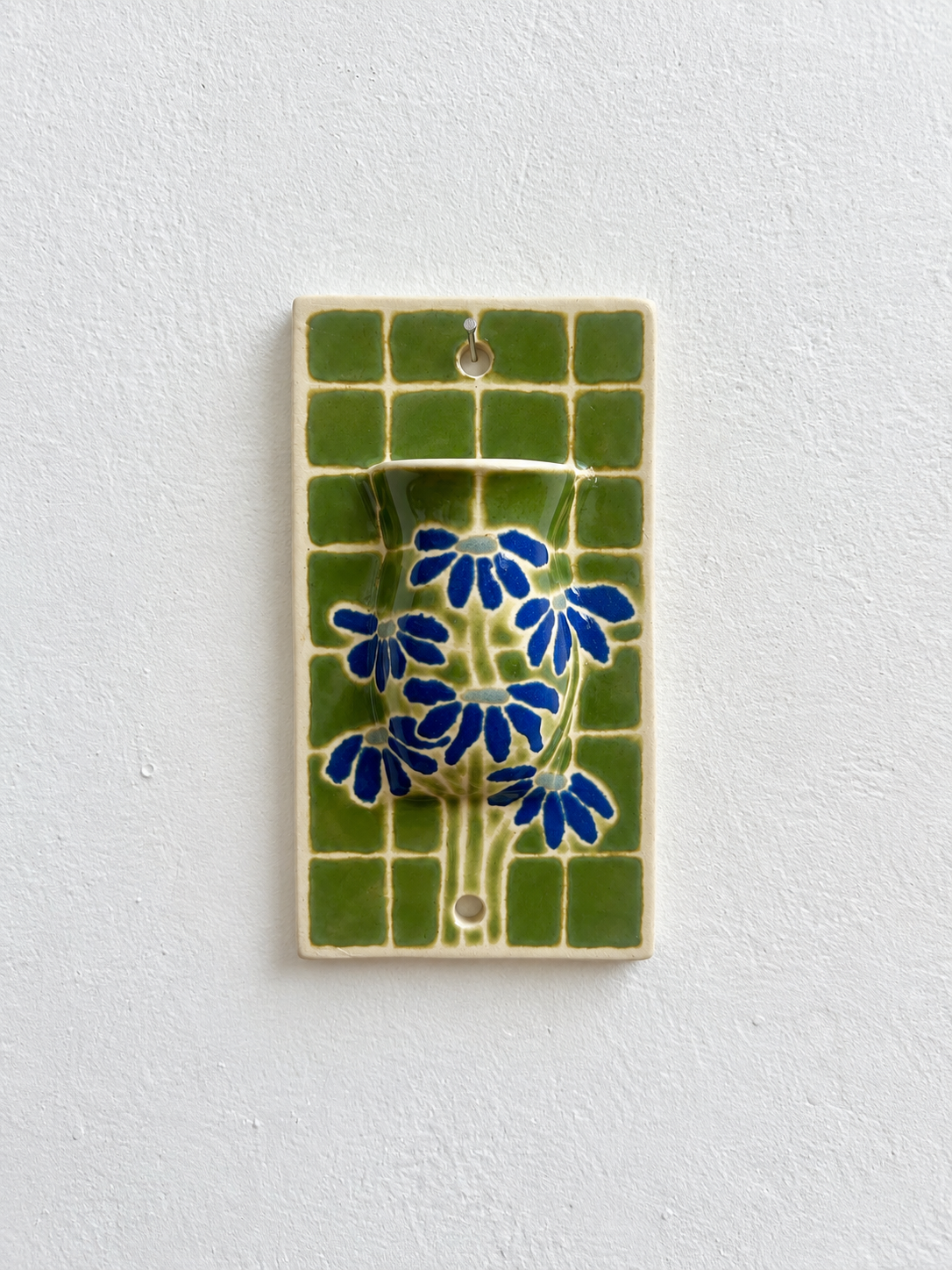 Floral Mosaic Wall Vase