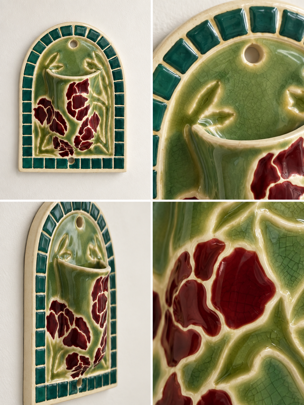 Garden Tile Wall Vase