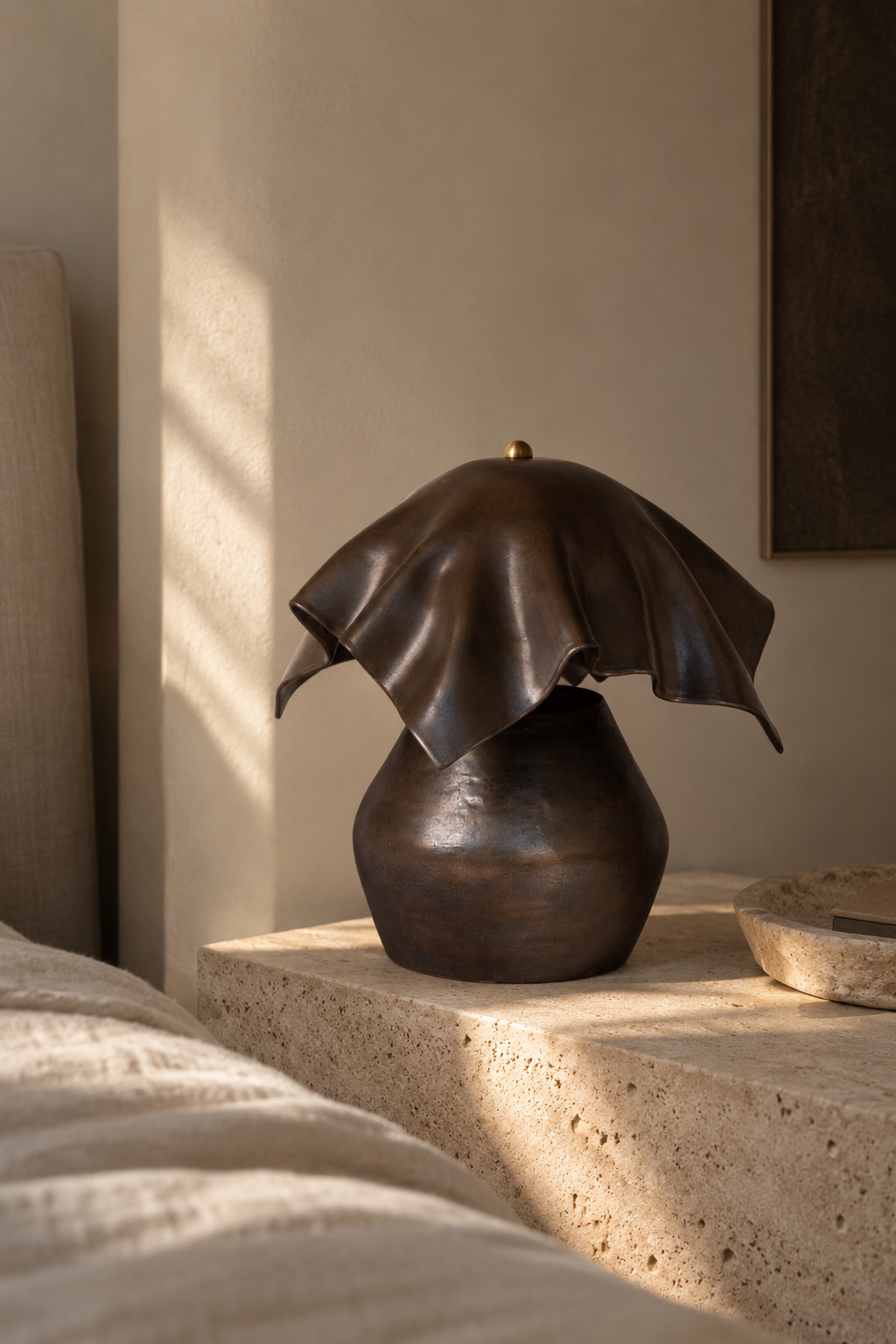 Draped Ceramic Lamp