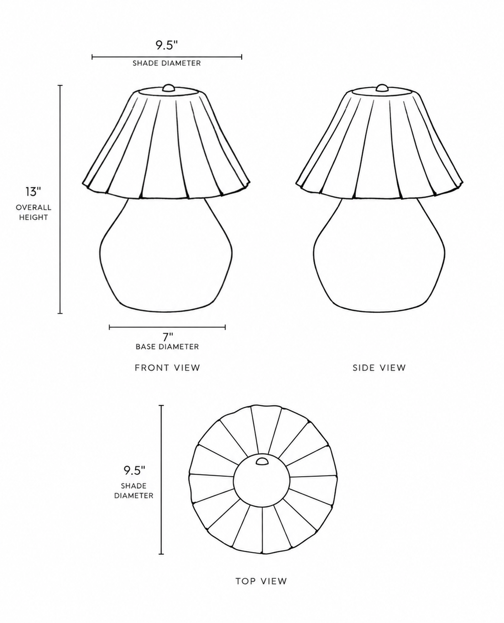Pleated Ceramic Lamp