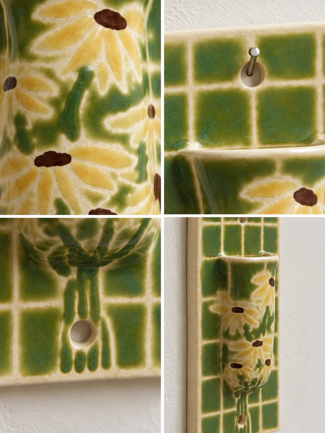 Wildflower Mosaic Wall Vase